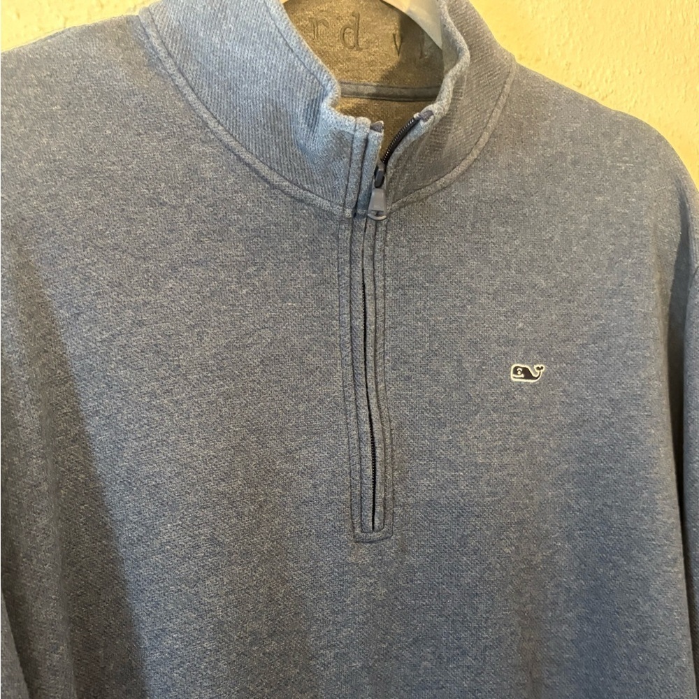 Vineyard Vines Quarter Zip Performance Pullover Pima Long Sleeve Sweater 2XL - Picture 4 of 5